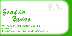 zsofia nadas business card