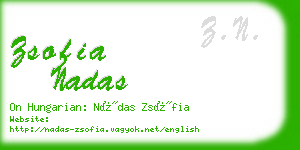 zsofia nadas business card